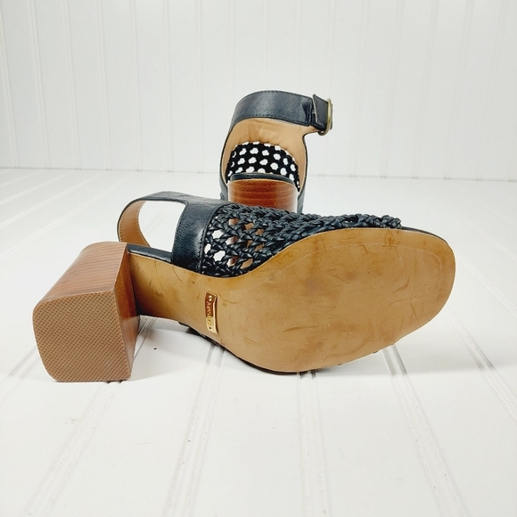 Kensie Sandria Woven Block Heeled Sandals A154 - Picture 10 of 11